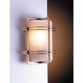 Messinglampe, rechteckig mit Gitterraster Transparent, E 27, max 75 W