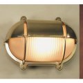 Messing Gitterlampe mit Dekorkappe, groß, oval, Ø 245 mm Gesandstrahlt, PowerLed, 13 W