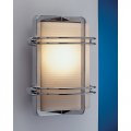 Lampe verchromt, rechteckig mit Gitterraster Transparent, E 27, max 75 W