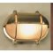 Messing Gitterlampe mit Dekorkappe, klein, oval, Ø 182 mm