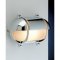 Gitterlampe verchromt mit Dekorkappe, groß, oval, Ø 245 mm